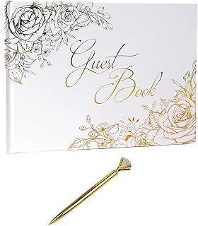 Wedding reception phone message book, 144 blank pages with a diamond pen, used for event check-in, party messaging, graduation anniversary