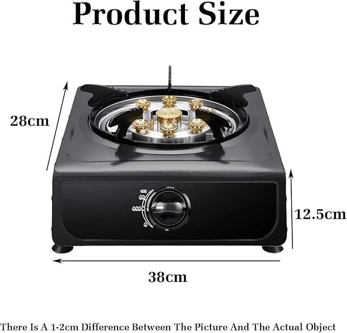 Estufa de Gas de 1 Puesto Portátil Acero Inoxidable 4.0kW miniatura 3
