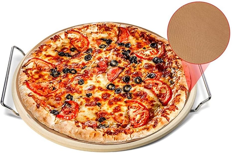 Pizza Stone Set 13 Pizza Stone for Grill and Oven with Foldable Metal Pizza Peel and Accessories Set