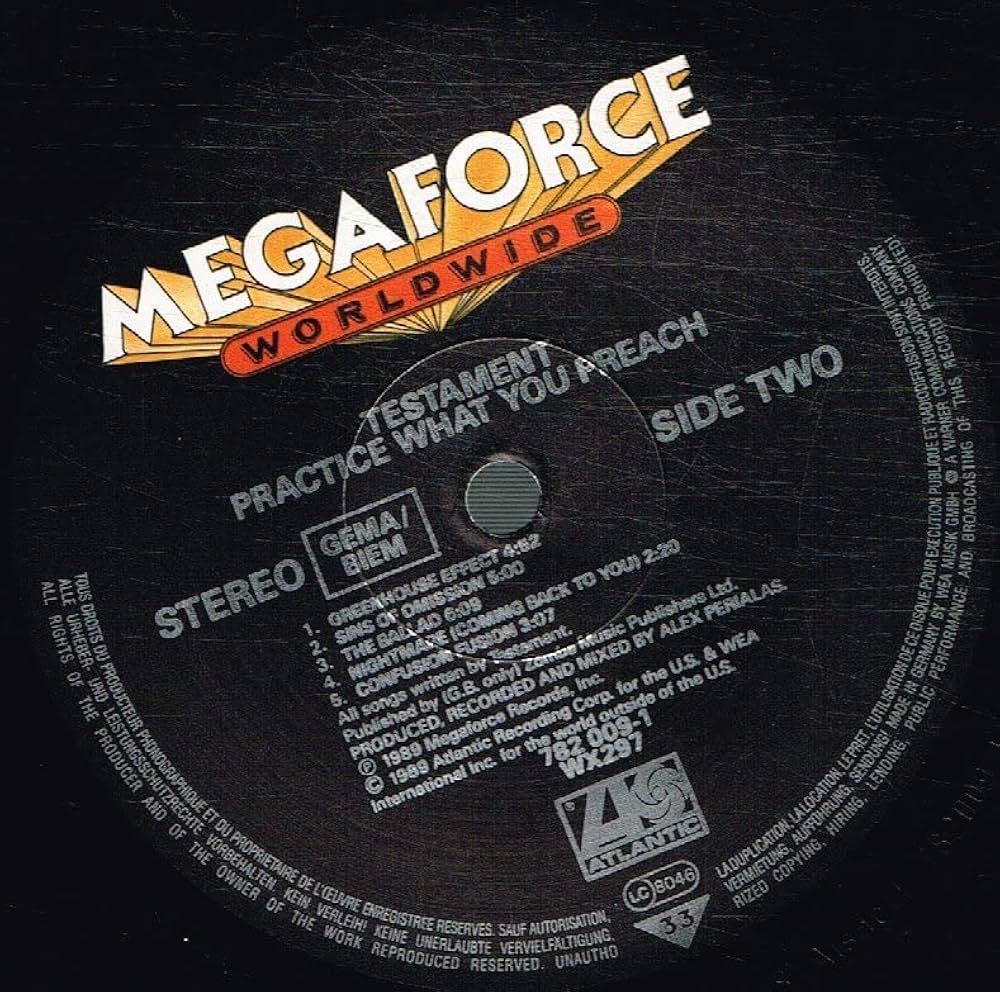 Testament Practice What You Preach レコード Testament - Practice What You Preach – Nuclear Blast USA
