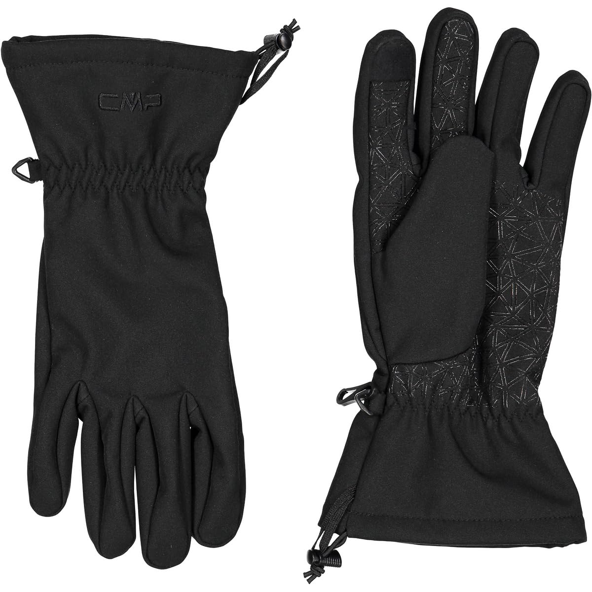 CMP - Kids Softshell Gloves, Black, 6