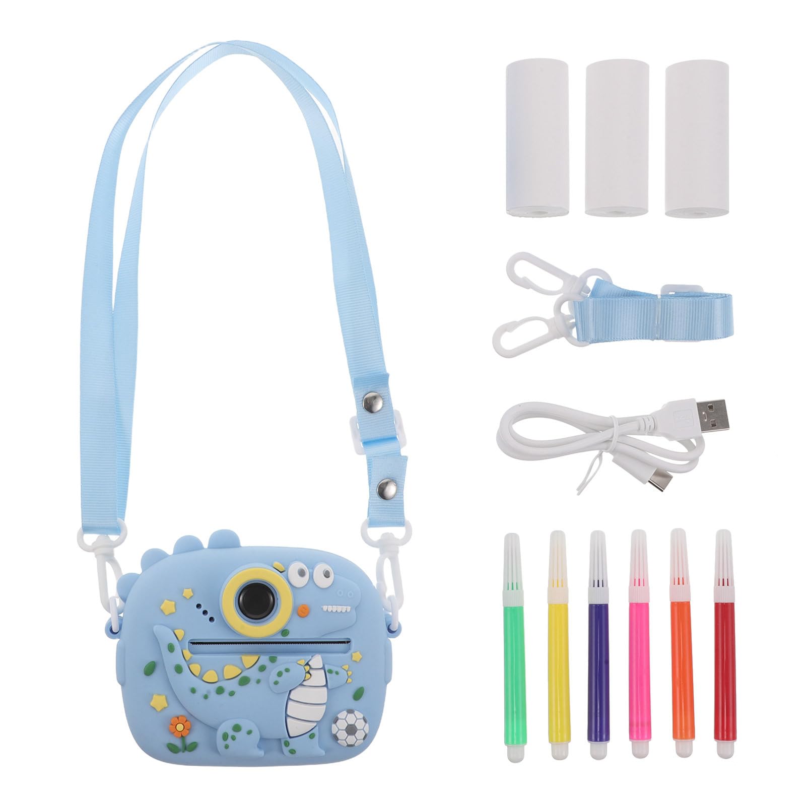 IMIKEYA Cámara Digital Infantil Impresión y Diseño de Dibujos Animados para Fiestas y Manualidades
