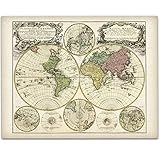Vintage Old World Map - 11x14 Unframed Art Print - Great Vintage Home Decor and Gift for Old Map Enthusiasts Under $15