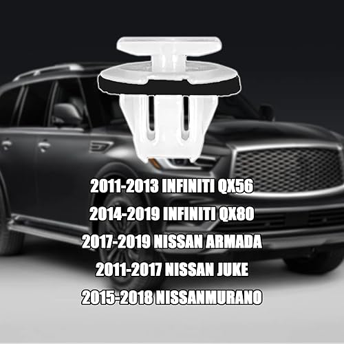 Miniatura 6 de 30 clips de moldeo para guardabarros de arco de rueda compatibles con Nissan Infiniti 76882-JG10A