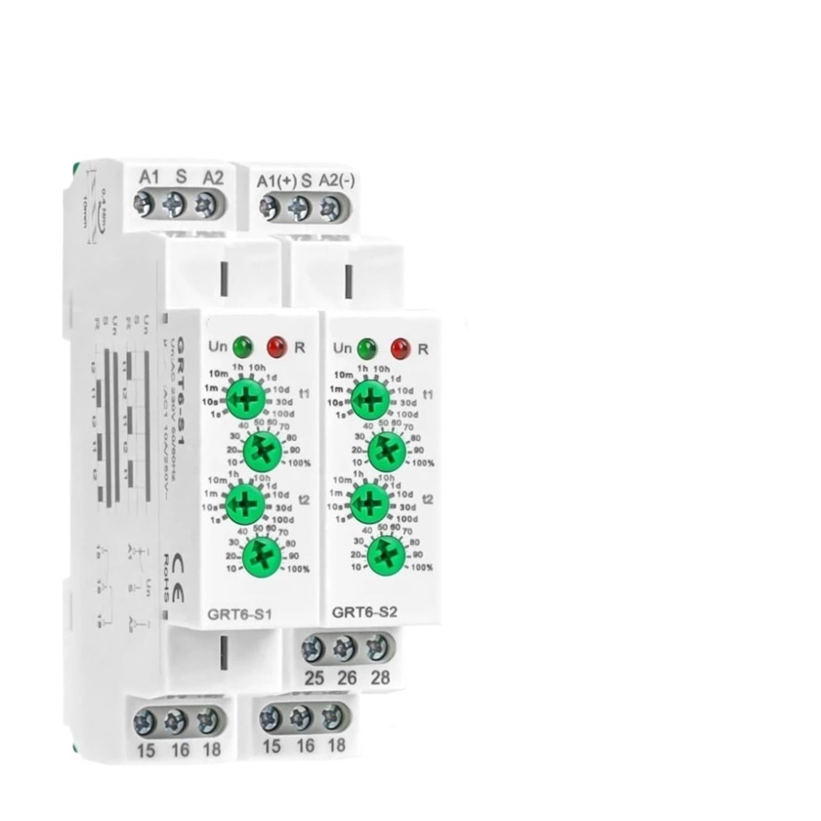 OSHZIKJII GRT6-S Relay AC/DC24V-240V 220V 10A(GRT6-S2 ACDC24V-240V)