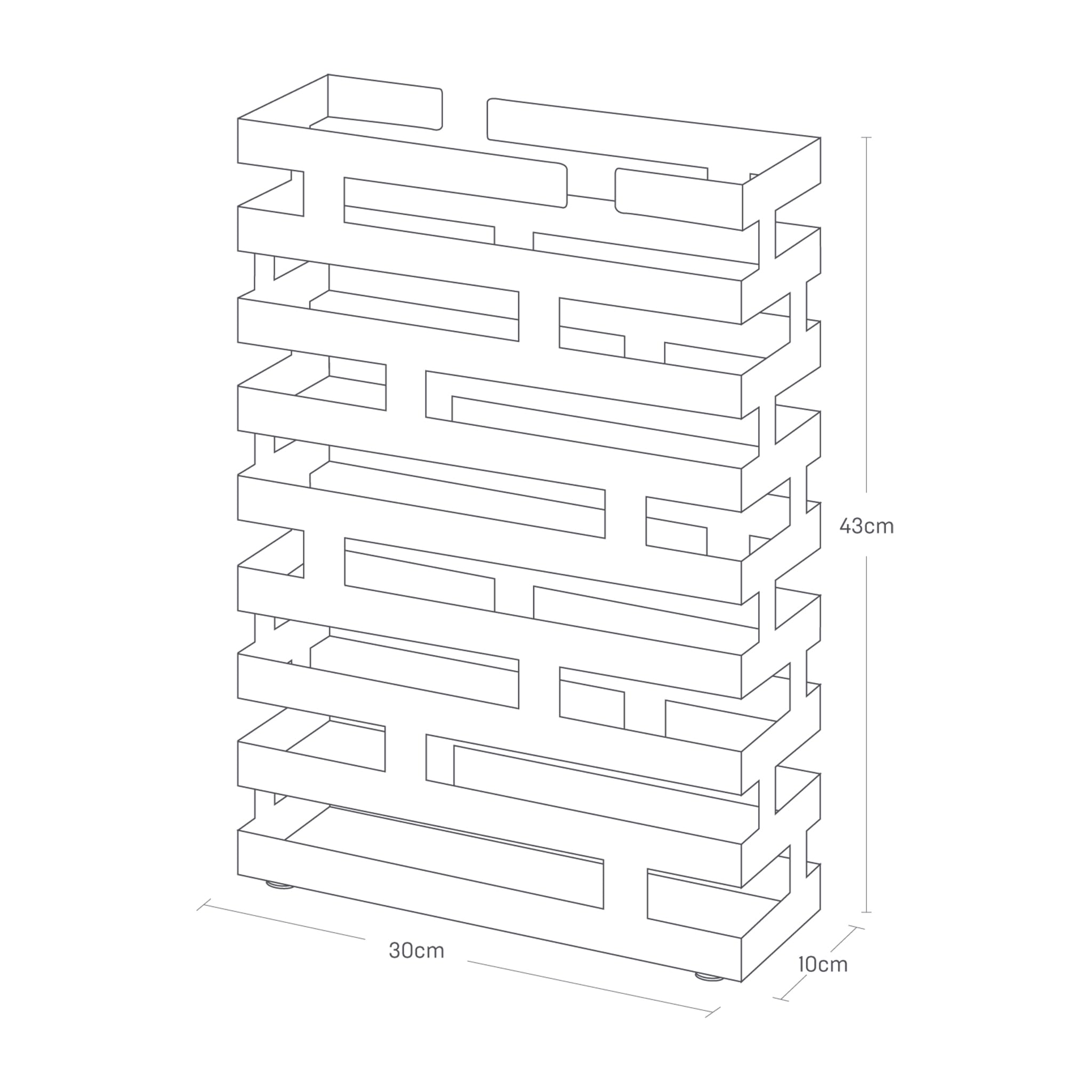 Brick - Portaombrelli L, bianco, Large