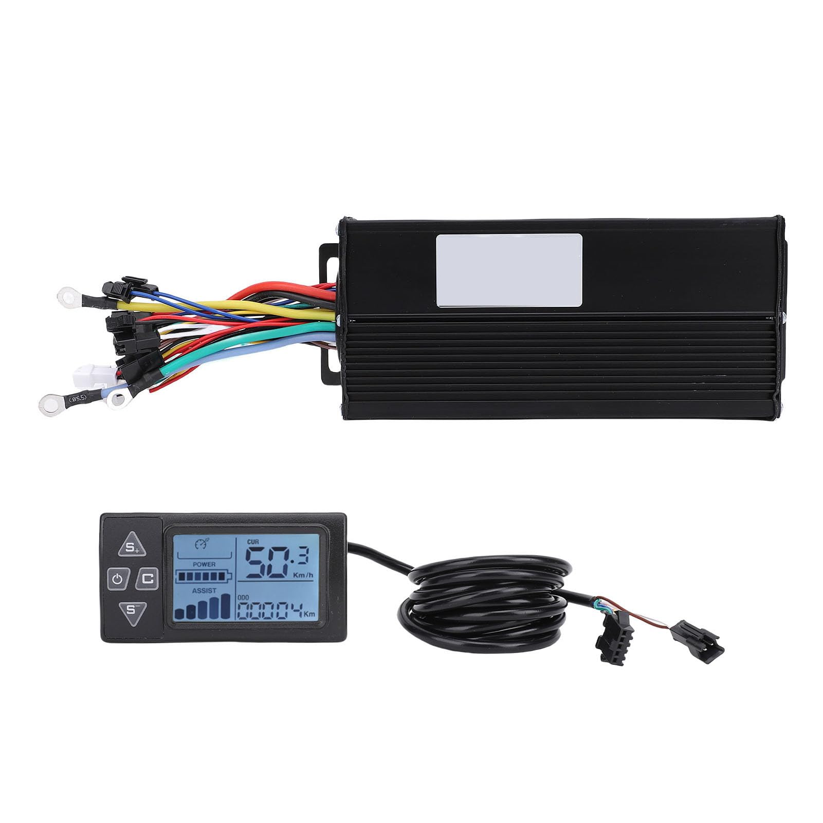 BuyWeek Kit de Contrôleur de Moteur sans Balais, 36V 48V 1500W 2000W 40A 3 Modes Contrôleur à Onde Sinusoïdale avec Panneau d'Affichage LCD S861 pour Vélo Électrique Trotinette Électrique