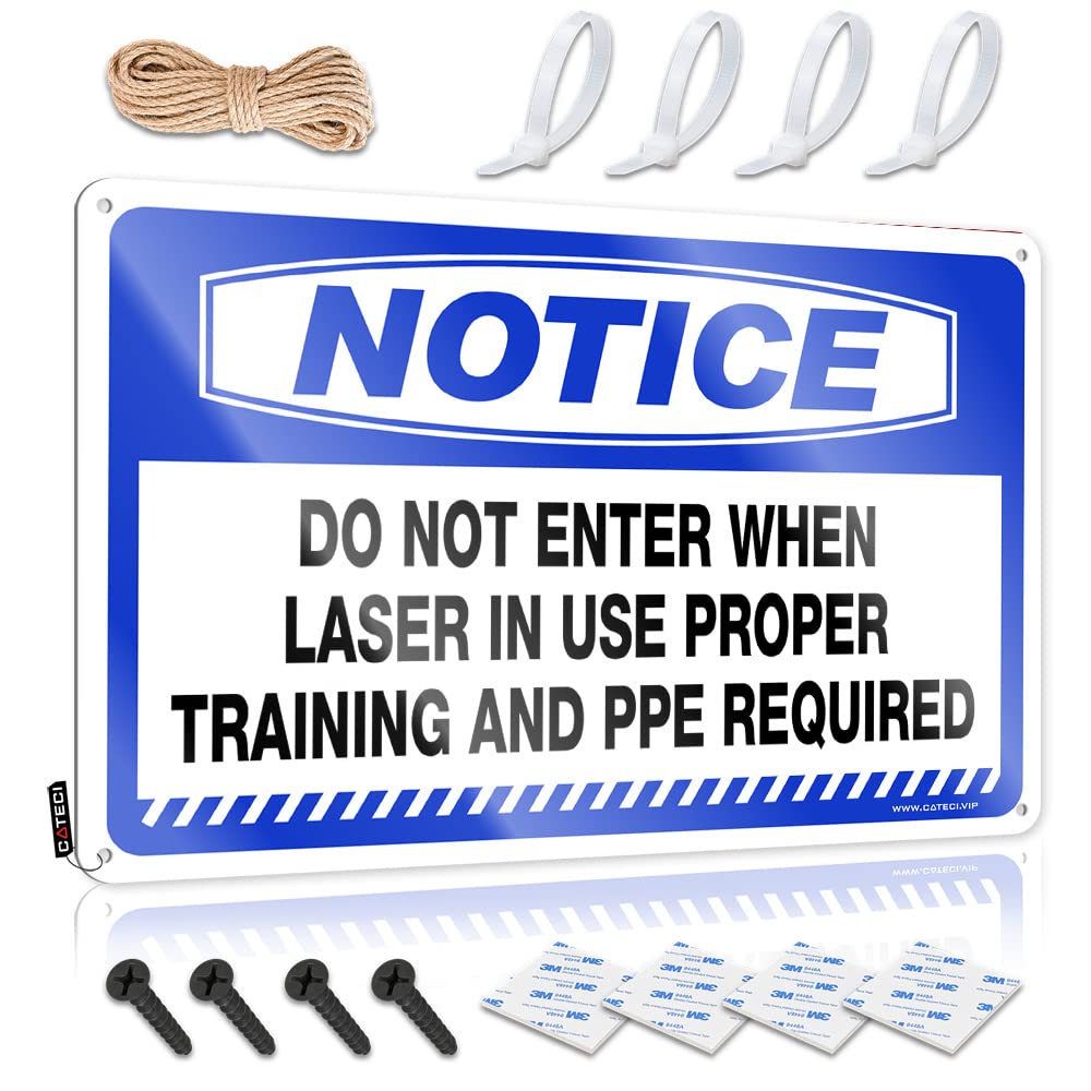Bar Sign Metal Notice Do Not Enter When Laser In Use Proper Training And Ppe Required Tin Sign Outdoor Bar Signs Metal Bar Decor