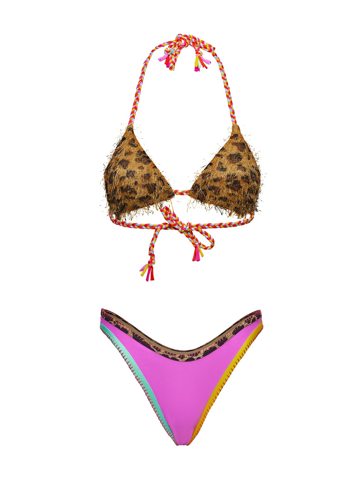 F**K Damskie bikini trójkąt z amerykańskimi figami ze stałymi majtkami SW0110-X10
