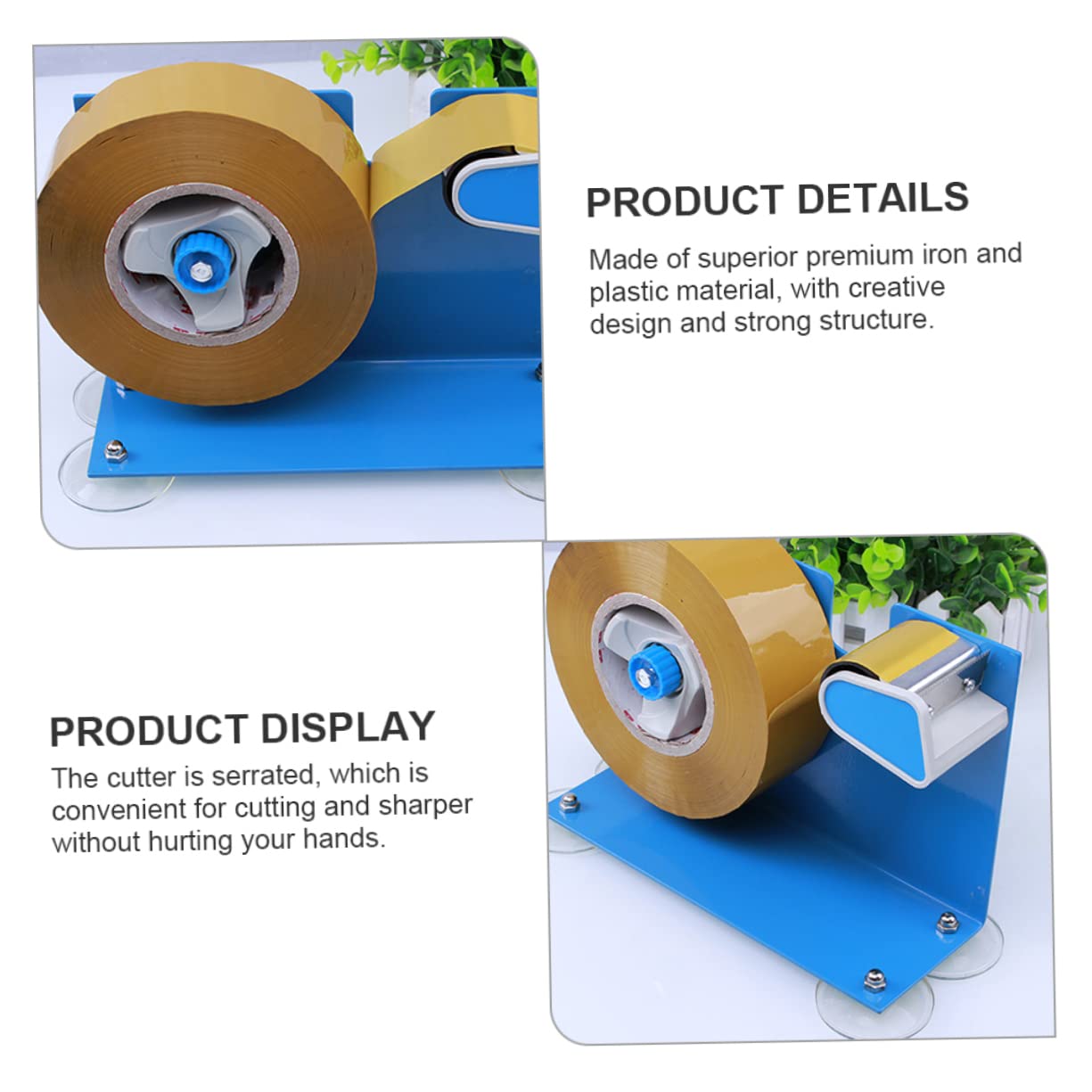 MAGICLULU Tagliacarte Professionale per Nastro, Dispenser da Scrivania da Tavolo Cutter Seghettato, Pratico Posizionamento Sul Banco