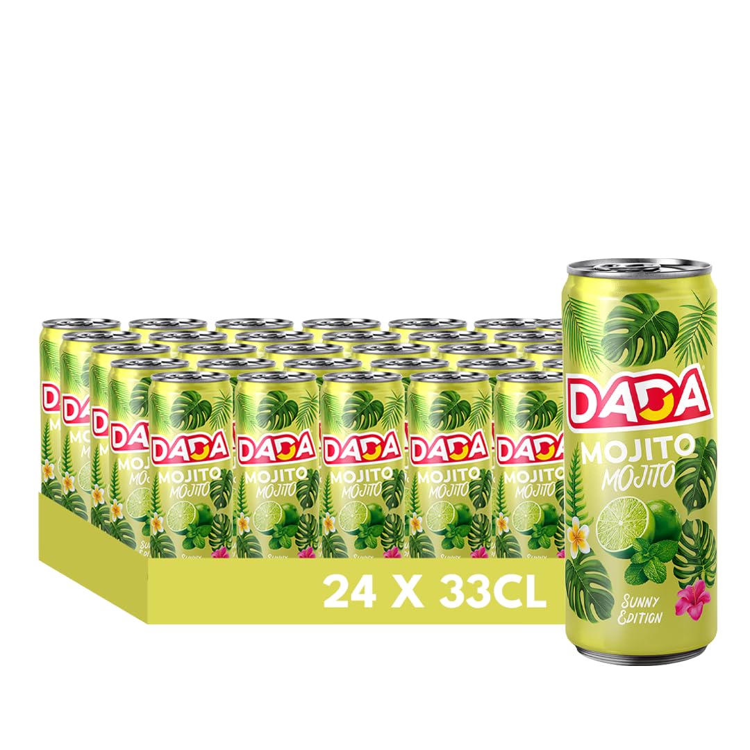 DADA Boisson Gazeuse Saveur Mojito, Canette 33cl, Lot de 24