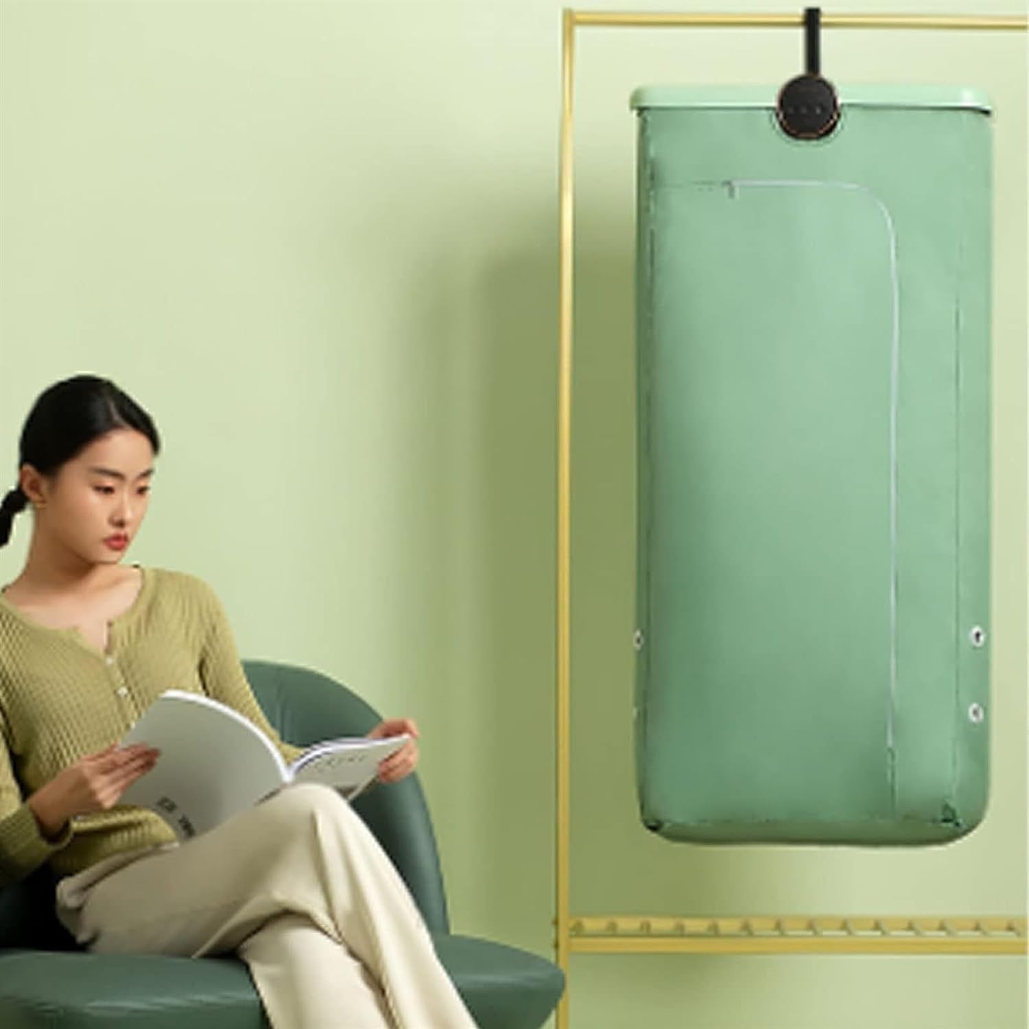 Stylish Portable Clothes Dryer, Electric Clothes Dryer, Foldable, 400w Folding Mini Clothes Drying Rack, 212 * 289 * 82mm, 10kg Load Capacity