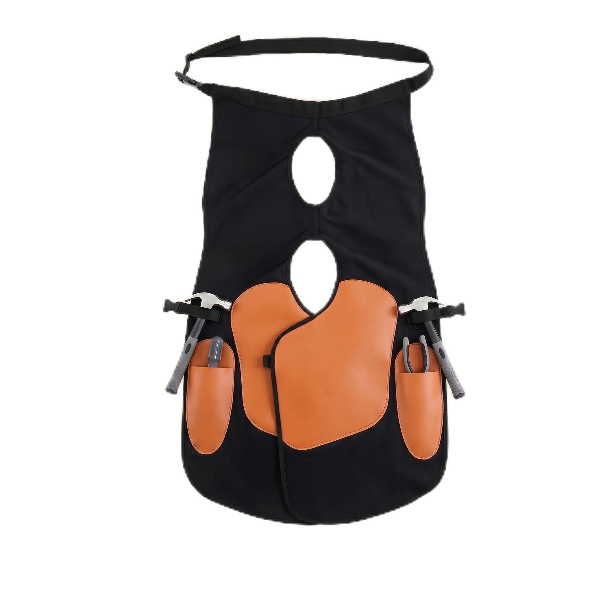 Yctze Delantal para cascos, Herramientas de herrador Con Piel de vaca, gamuza, lino Cinturón ajustable Ergonómico Delantal para el cuidado de los cascos Para herrar y cuidar los cascos
