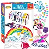 DIY Headband Kit - Headband Crafts For Girls - Includes 10 Satin Hairbands with Colorful Feathers, Fabric Flowers, Rhinestones, Ribbons, Thread, Butterfly and Decorative Bands