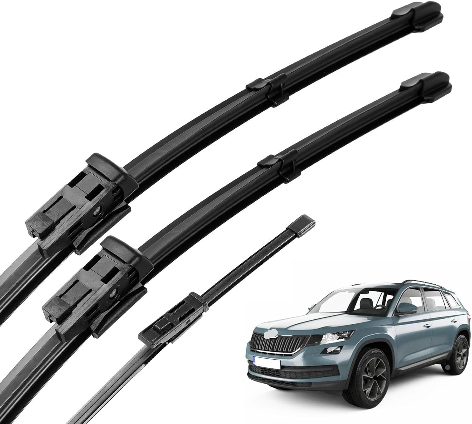 MadongJ Windshield Windscreen Wiper Blades for Skoda Kodiaq 2016-2023, Replacement Blades All-Weather Performance Streak-Free Windshield Wipers