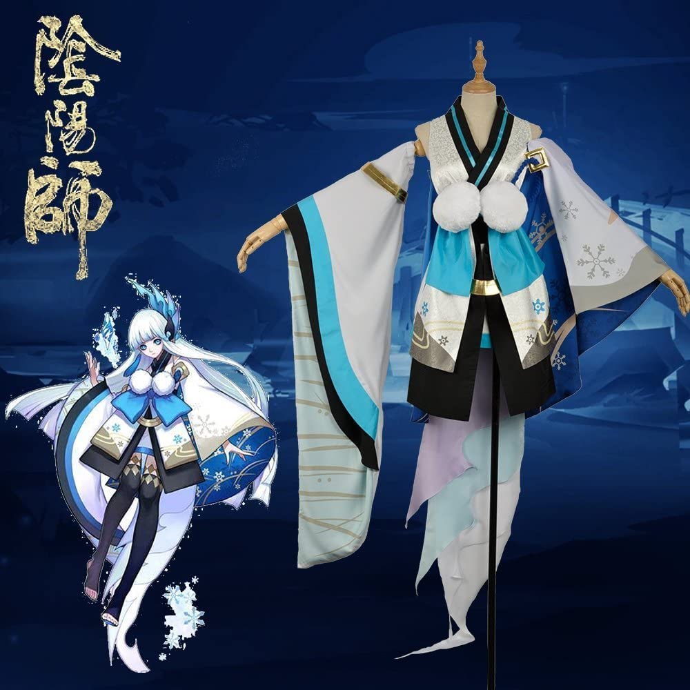 Amazon.co.jp: 【cosmch20】 陰陽師 SR式神 雪女 覚醒前 コスプレ衣装 
