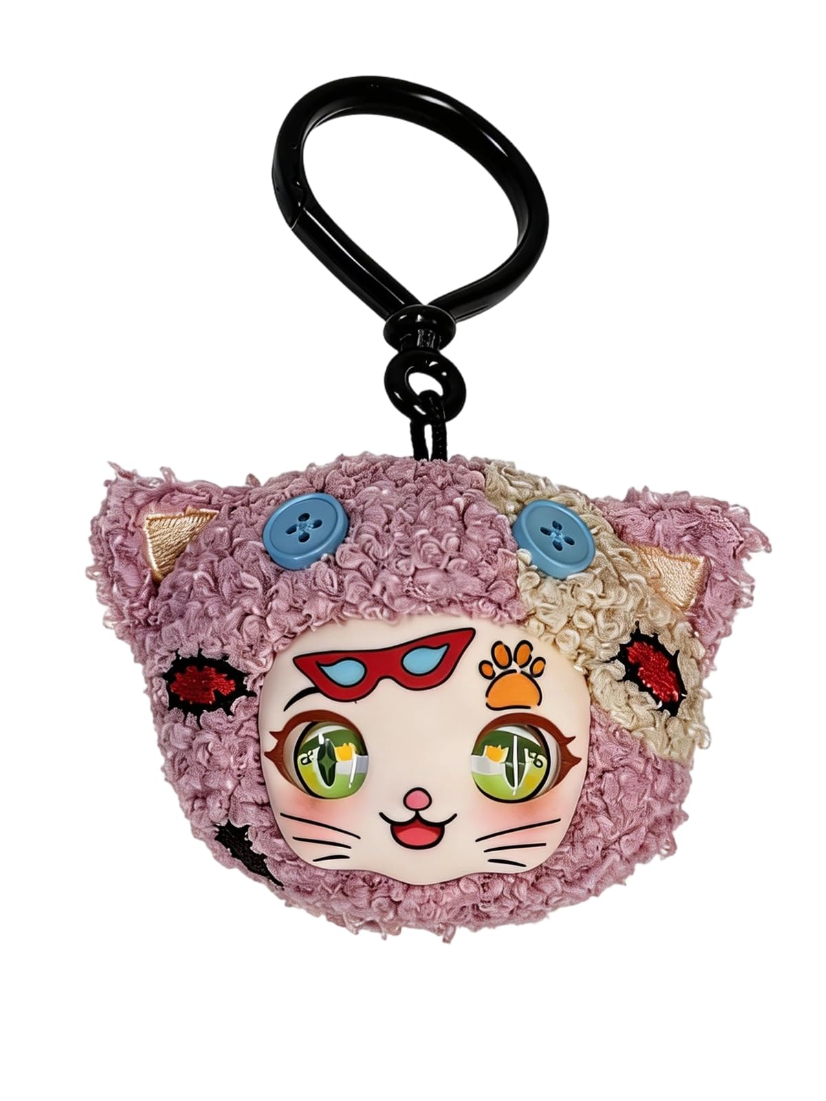 Cuddly Toy Kitty, Cute Plush Toy Cat, Kawaii Stuffed Toy, Companion for Backpack Satchel, Bag, Collectible Figure
