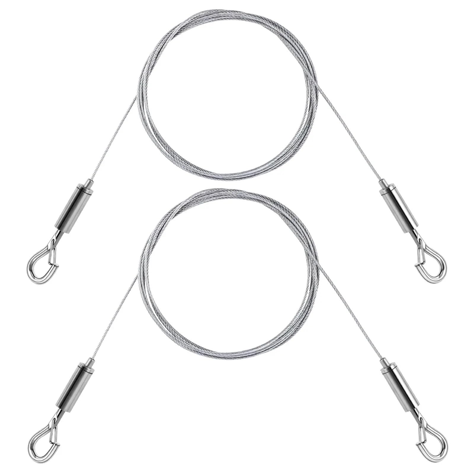 Gwyzax One Color Adjustable Picture Hanging Wire 4 Pcs Adjustable Hanging Wire, 2M Stainless For Picture Frame