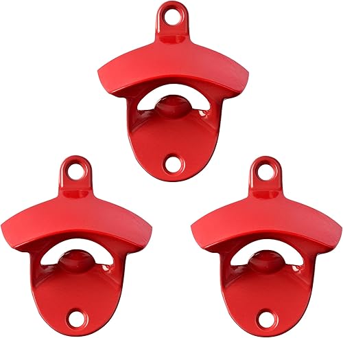 Miniatura 9 de Abrebotellas rústico montado en la pared, abridor de tapas de cerveza de cobre antiguo (paquete de 3) Cobre Antiguo,Bronce antiguo,Dorado