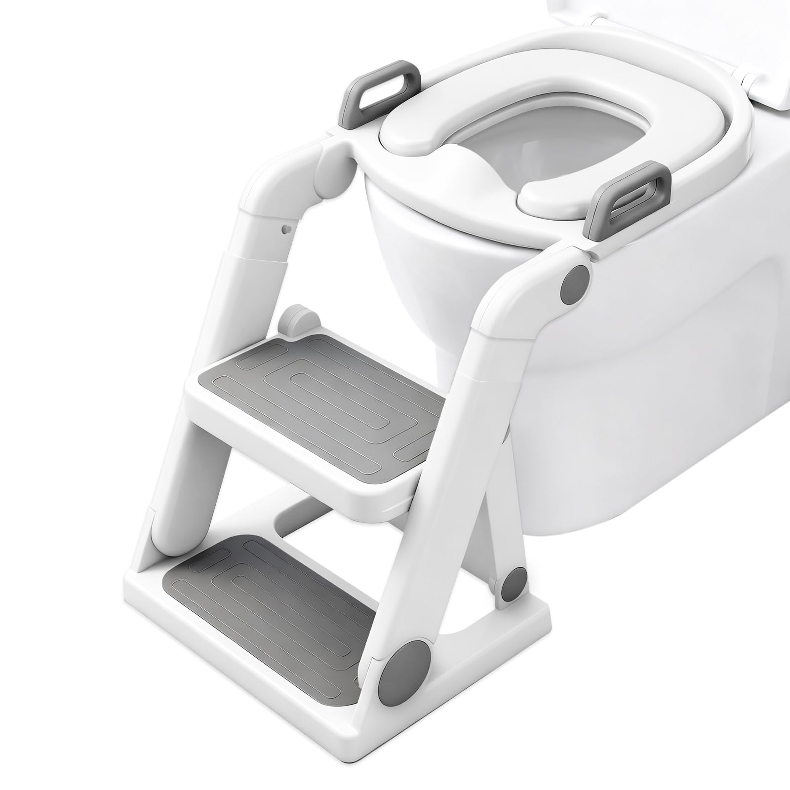 Potty Training Seat Pre Assembled Potty Seat with Ladder Toilet Training Seat for Toddlers with Step Stool Splash