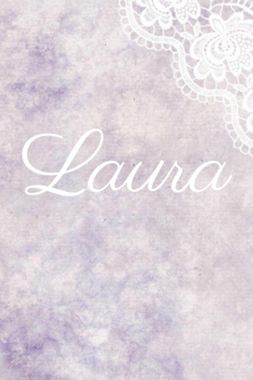 Lace Laura in Purple: A Blank Personalized Lined Notebook