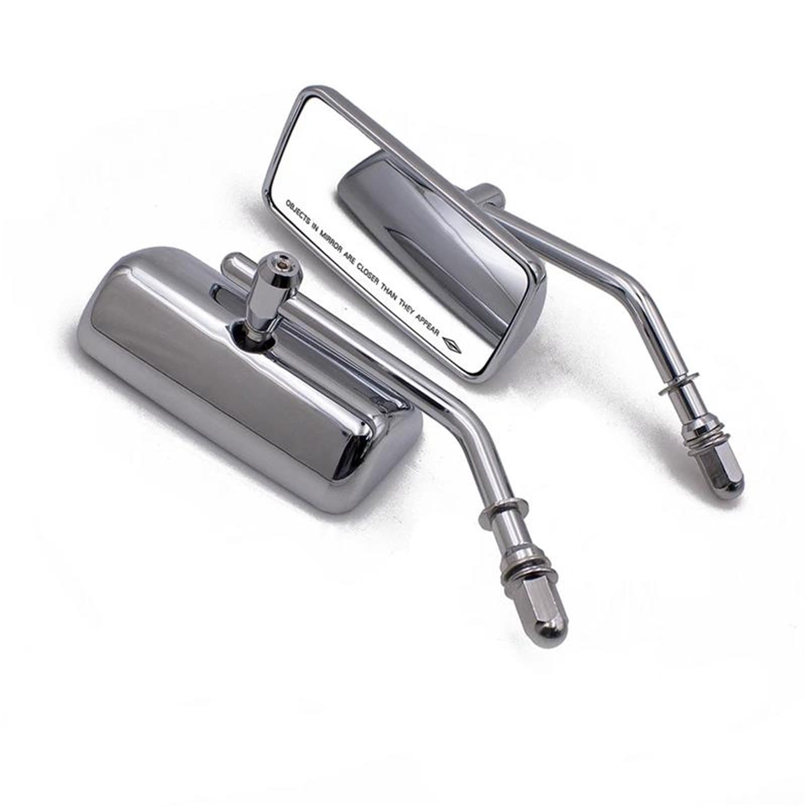 Espejo de manillar rectangular cromado de alta resistencia para Harley Sportster 90-13