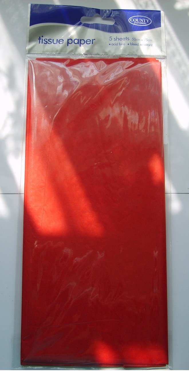 Tissue Paper RED 5 Sheets Ideal Wedding~Birthdays~Crafts~Gifts