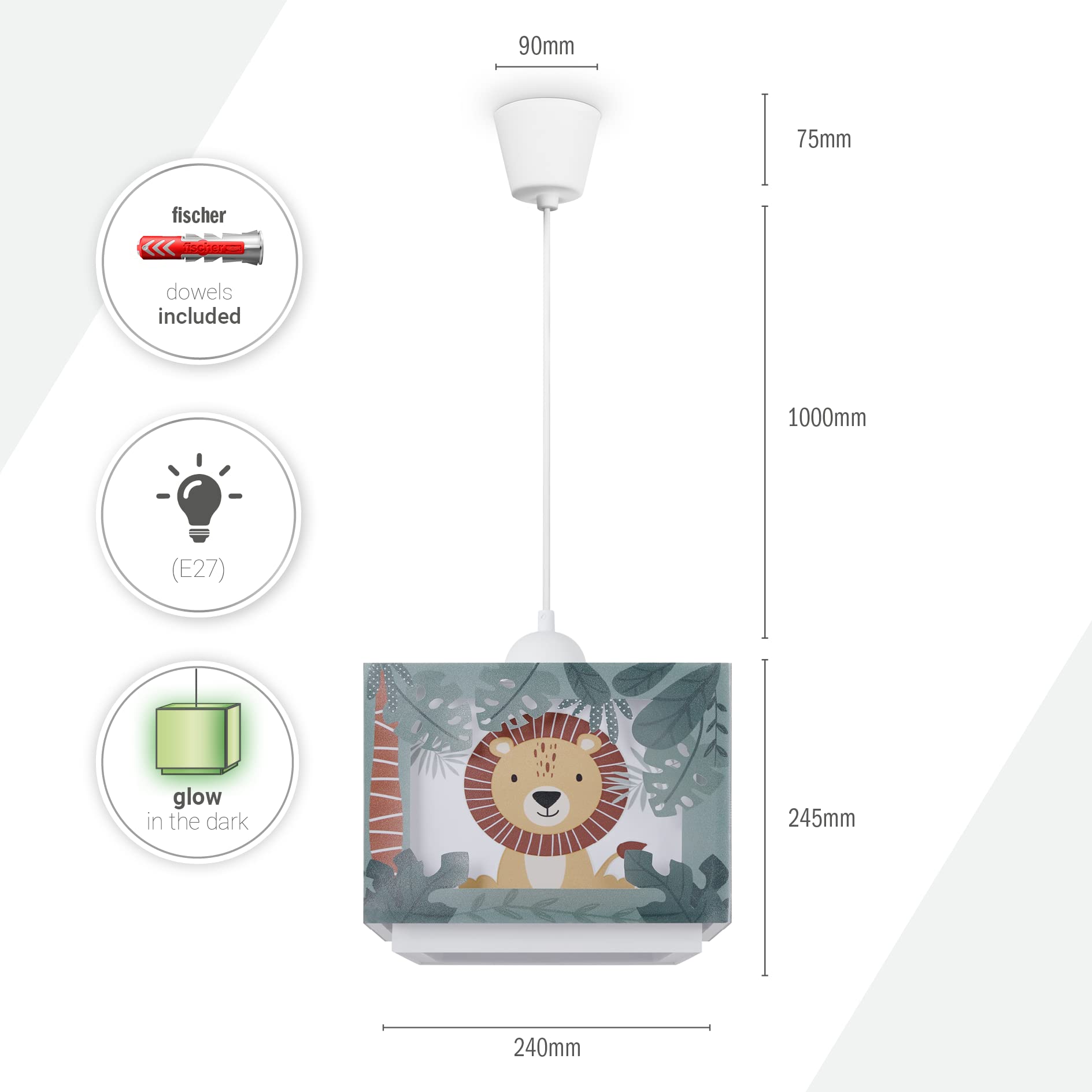 Coolicon hanglamp emaille, Groen