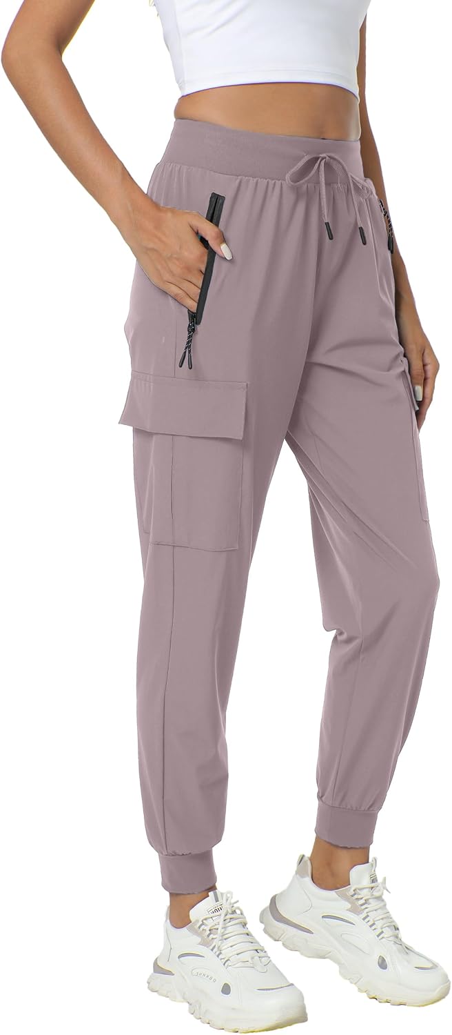 Women’s Joggers with Pockets Lightweight – Water Resistant