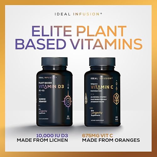 Miniatura 5 de Ideal Infusion Vitamina D3 vegana 5000 iu con K2 (MK-7) Spray líquido: ciruela orgánica con canela, salud ósea, apoyo inmunológico, estructura ósea