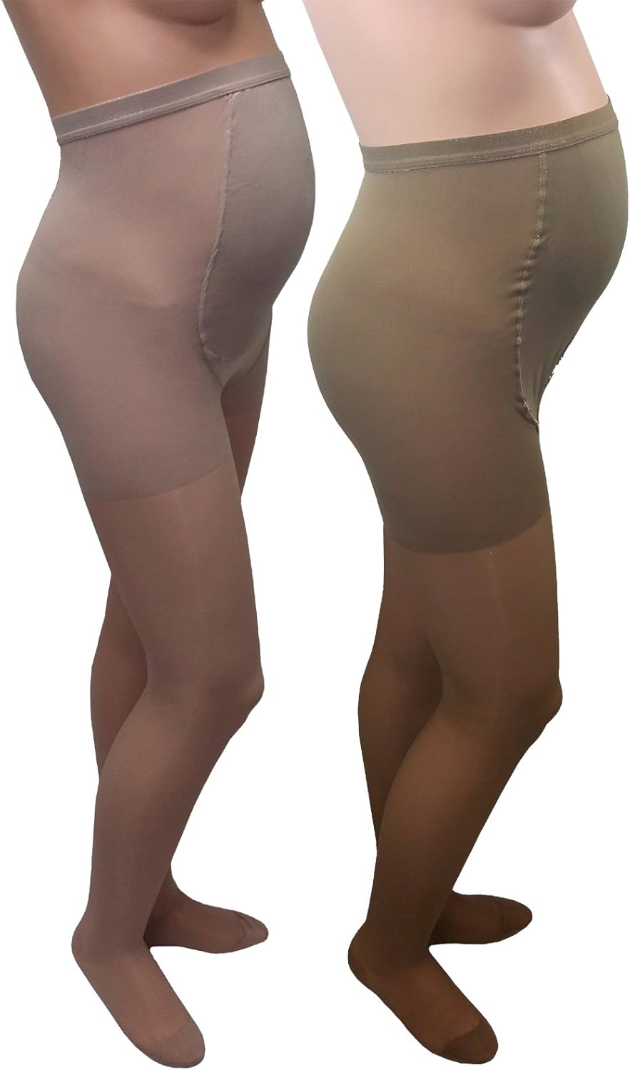 GABRIALLA Maternity Graduated Compression Pantyhose 2 Pack (20-22 mmHg) H-260: Petite Beige/Nude
