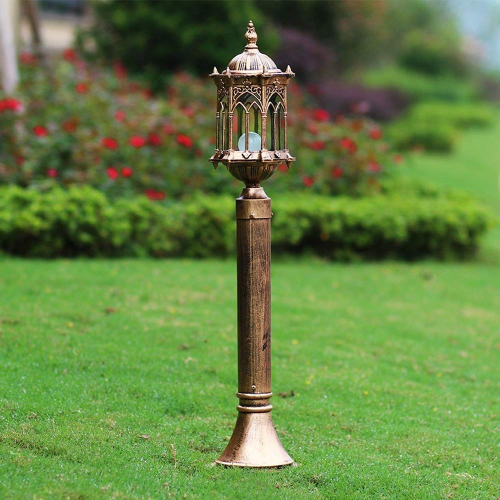 Lámpara de poste para exteriores, resistente al agua, E27, aluminio fundido a presión, IP55, luz de pilar de jardín para patios y caminos, iluminación exterior de estilo europeo