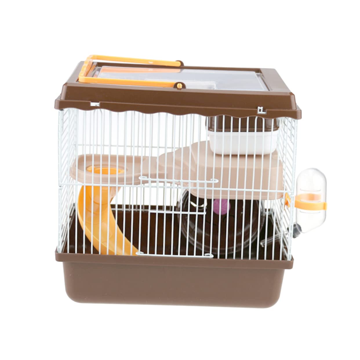 POPETPOP Cage pour Hamster avec Roue Et Réservoir Eau Maison pour Animaux De Compagnie Cage Transparente pour Petits Animaux