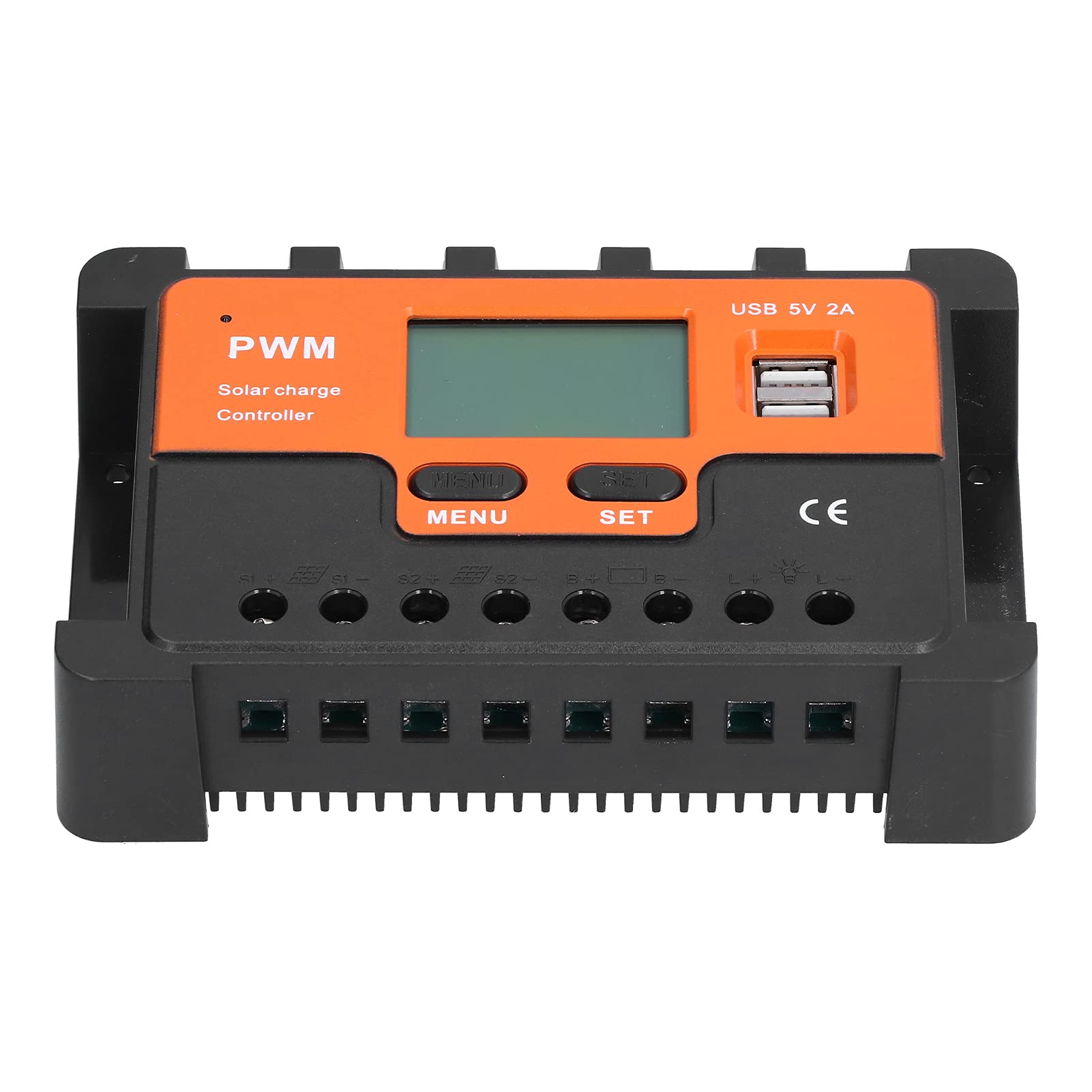 mingzhe Regolatore di Carica Solare 30A 12V/24V Display LCD Doppie Porte