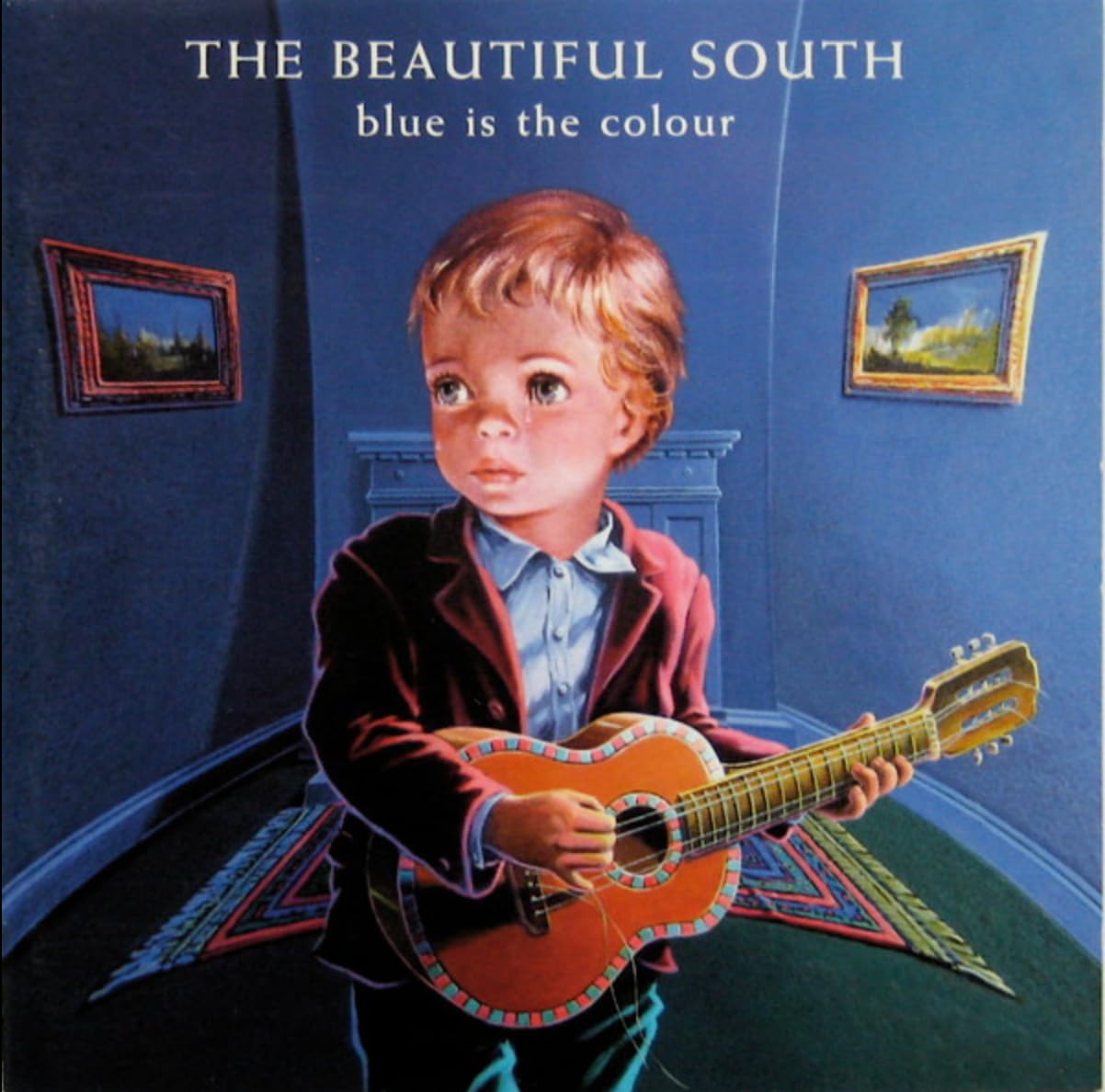 The Beautiful South, Blue is the Colour Album cover, poster, wall art. Print or Fully Framed Available. Actual size of original Vinyl Covers. (Print Only)