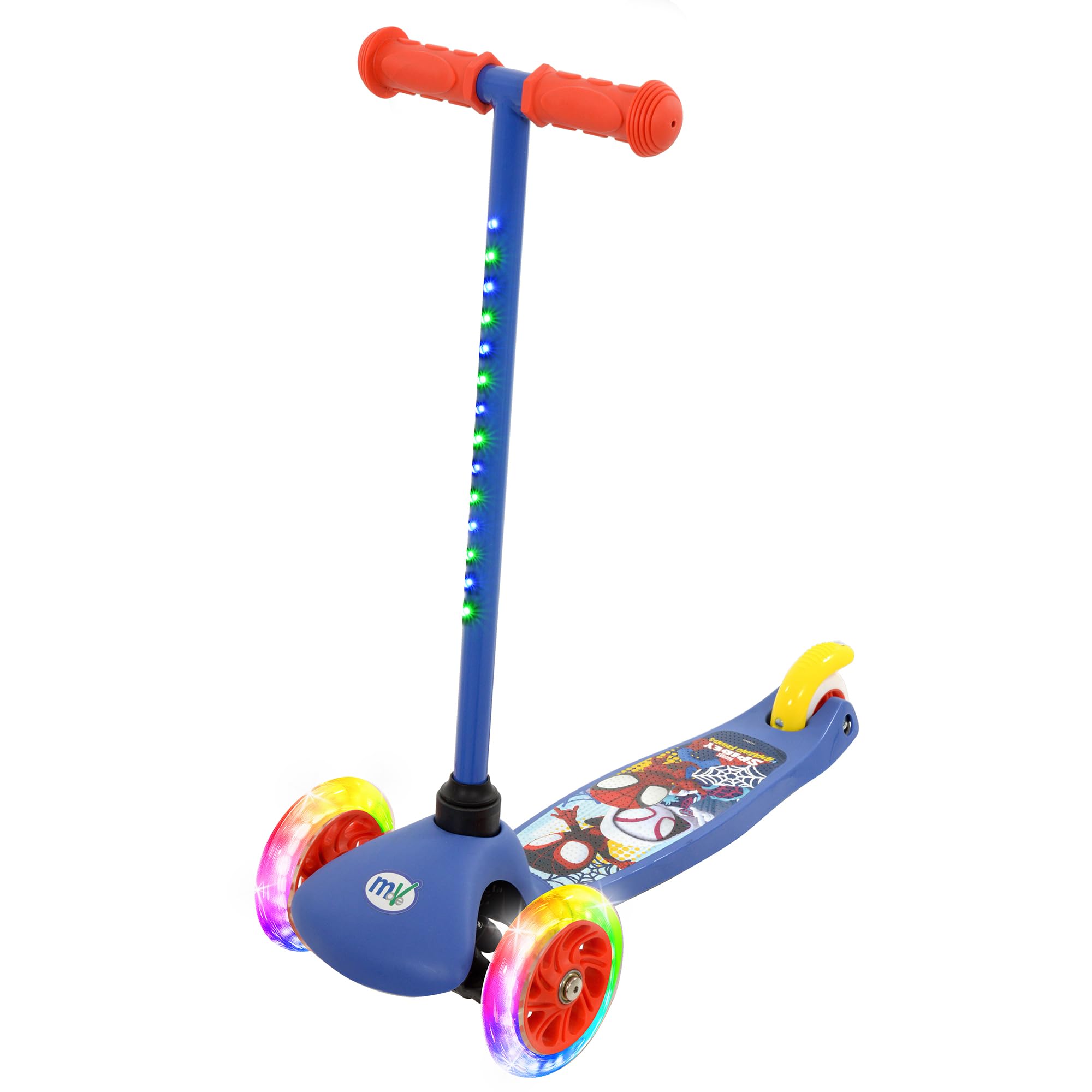 Spidey & His Amazing Friends Tilt & Glo 3 Wheel Scooter with Light Up Wheels