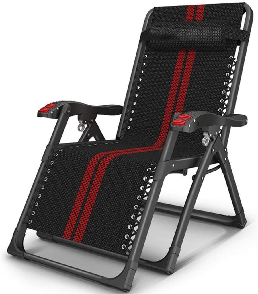 Chaise de plage portable zéro gravité avec appuie-tête réglable