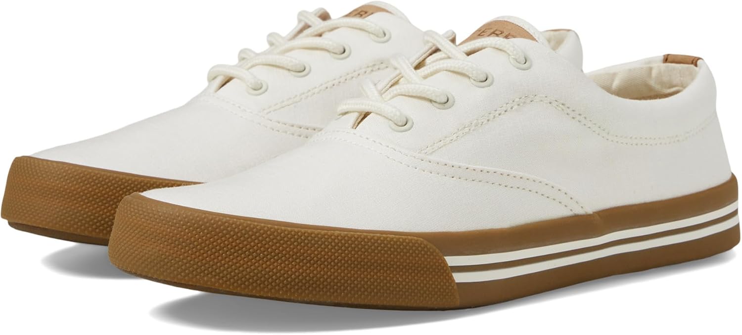 Sperry Men's Striper II CVO Seasonal Sneaker, White Linen, 8 - Image 2