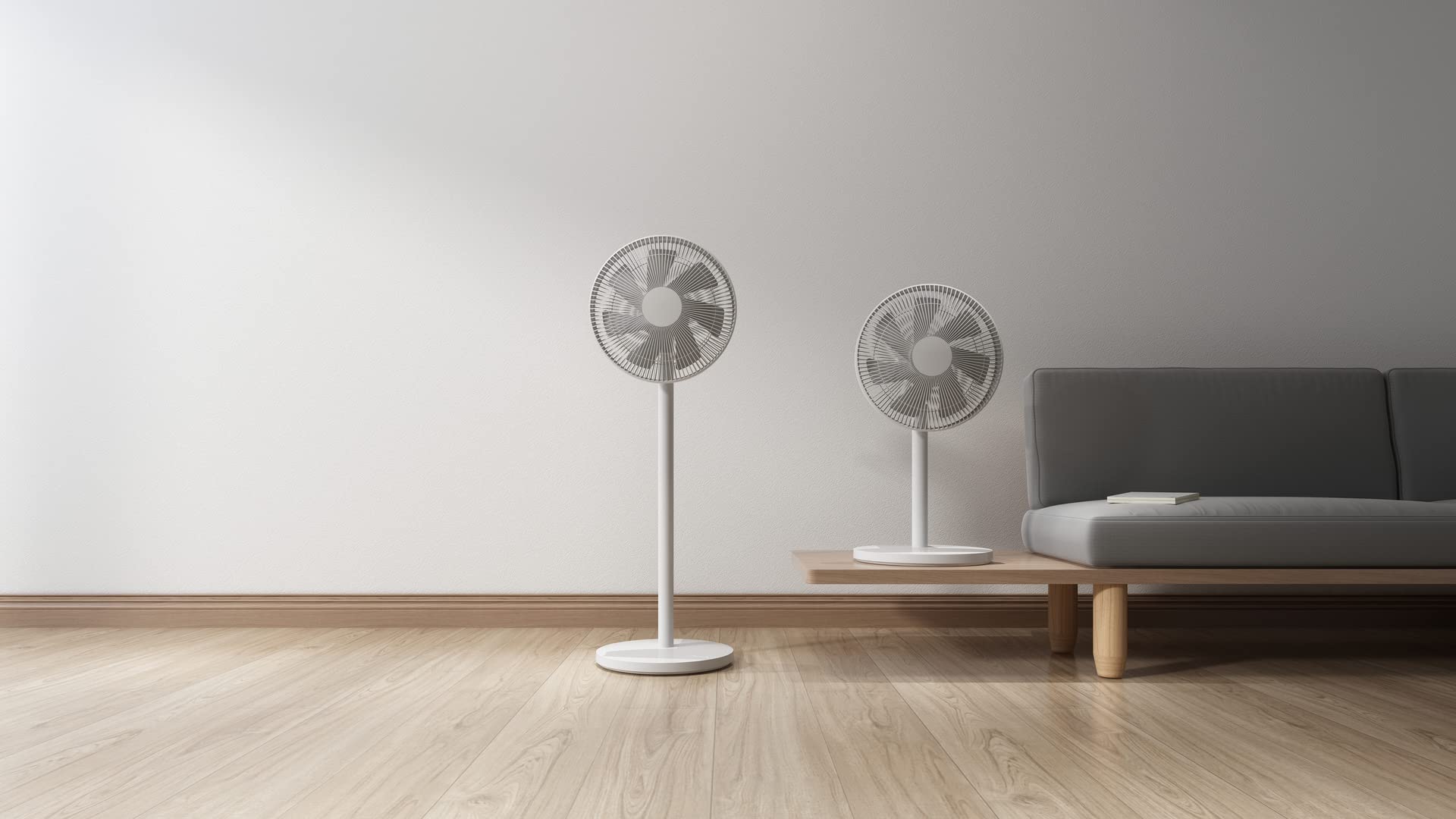 Xiaomi Mi Smart Standing Fan 2 Lite - Ventilatore da tavolo e piantana con connessione opzionale per iOS/Android Mi Home (38 W, 38-58 dB, 3 livelli di velocità, compatibile con Alexa e Google