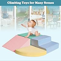 Vista 7 de Juguetes de escalada para niños de 1 a 3 años, bloques de espuma para escalar para bebés, set de 4 piezas de juguetes de escalada y gateo