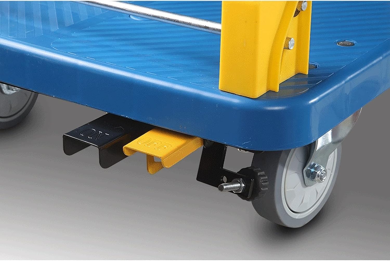 Pritschenwagen, Handwagen mit Kunststoff-Plattform, zusammenklappbarer beweglicher Schubwagen mit Metallgriff und leisen Rädern für Büro, Buchhandlung, Trolley mit hoher