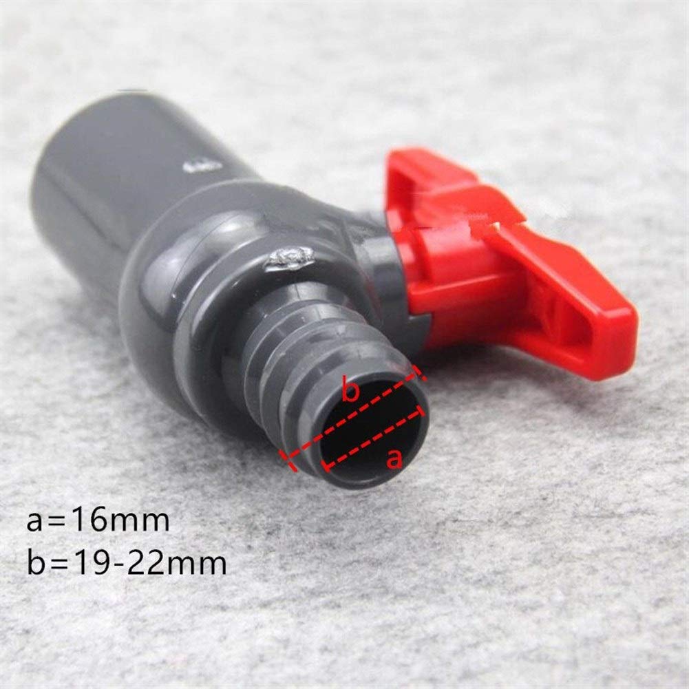 Pipe Fittings & Accessories 5pcs 20mm OD Hose To 25mm ID Socket PVC Ball Valve Pipe Fitting Water Connector For Garden Irrigation Aquarium Fish Tank (Color : Grey)