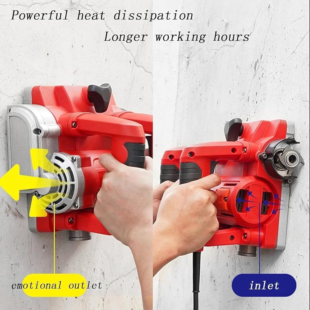 4580W Handheld Electric Wall Planer Wall Chaser and Putty Scraper with 0-4mm Depth Adjustment for Easy Removal of Old Wallpaper