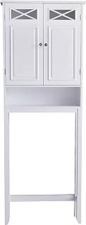 Elegant Home Fashions Dawson Over The Toilet Saver Cabinet, STORAGE, White