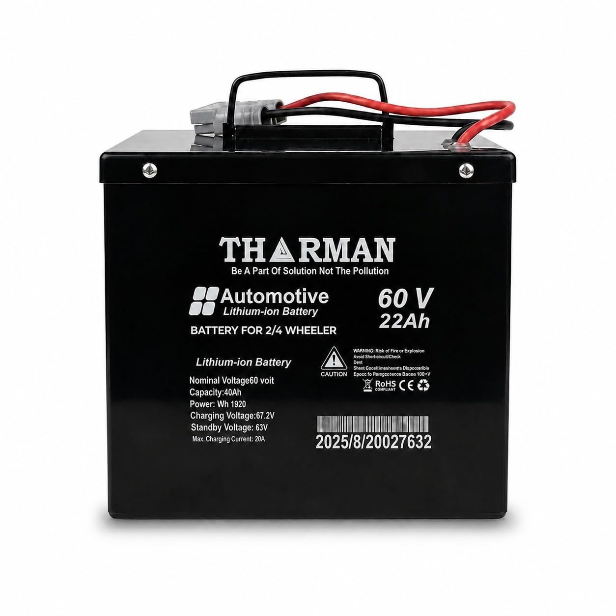 60V 22Ah Lithium-Ion Battery for Electric Scooter Bike Vehicle | 3600Wh High Capacity EV Battery Fast Charging Long Cycle Life | Inbuilt Smart BMS Protection Stable Output | Heavy-Duty Battery-image-35