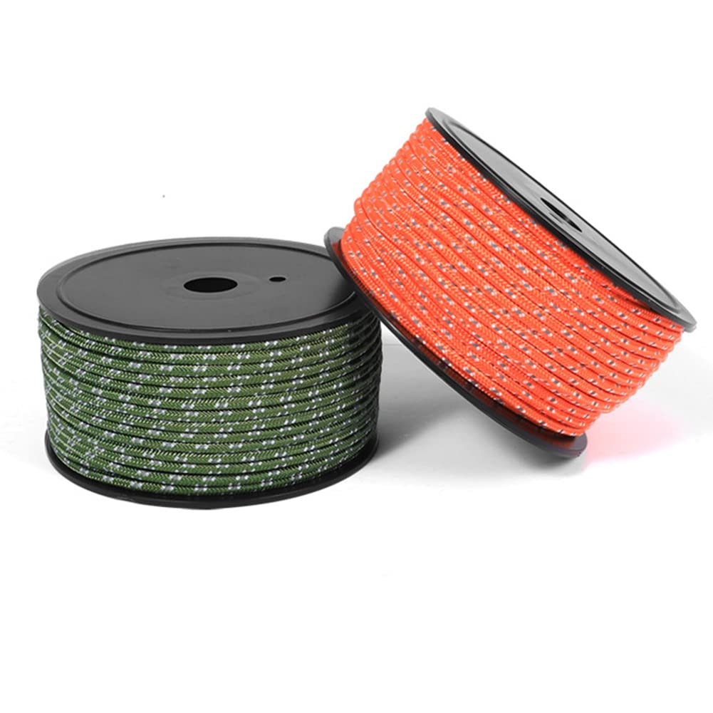 Reflektierendes Paracord 30M Kordelstränge 6mm Zeltseil Camping Survival Accesorios Warnung Parachute Line Wandern Canopy Lanyard