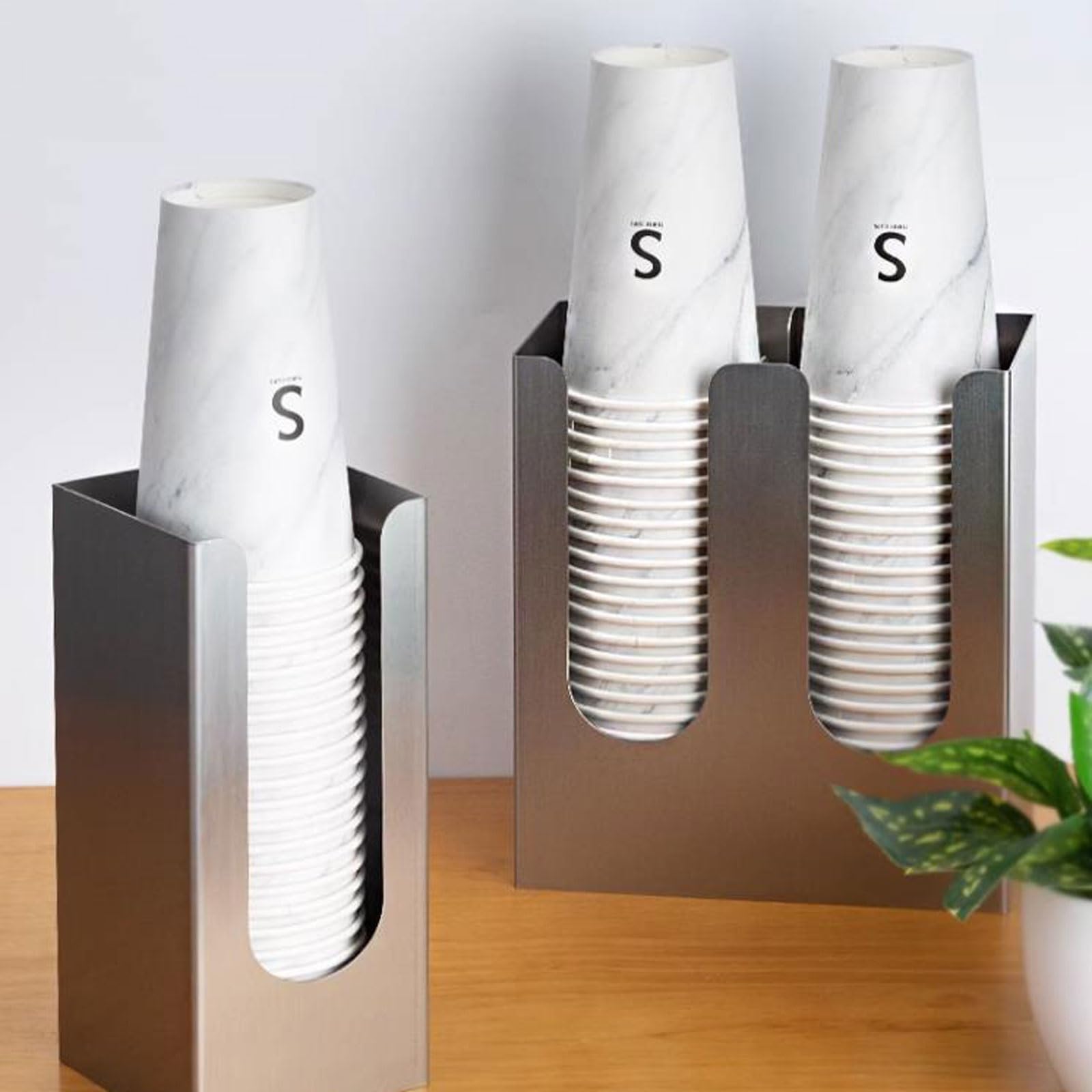 Wegwerp papier bekerhouder, papier koffiebekerhouder organisator, 4 compartiment rechtop pauze kamer koffie specerij voor thuiskantoor restaurants