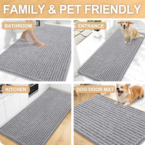 Save 44% on OLANLY Soft Chenille Bathroom Rug Mat - Non-Slip & Washable