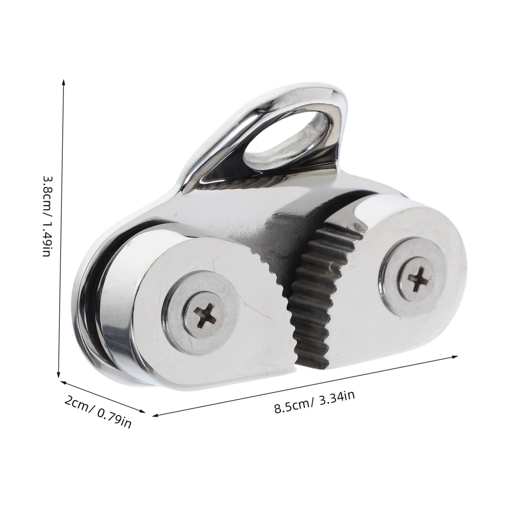 VANZACK Stainless Steel Cam Cleat with Leading Ring Grade for Boat Sailboat Kayak Canoe Easy Disassembly Maximum Holding Power Flared Entry for Quick Release Line