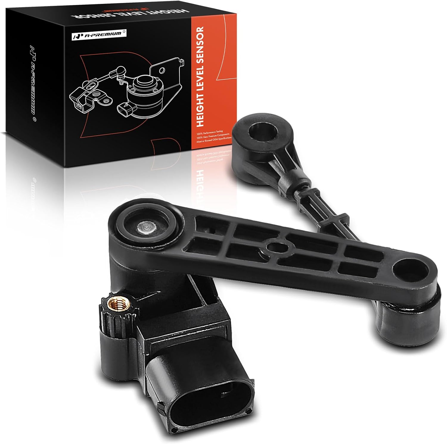 A-Premium Ride Height Level Sensor Compatible with Land Rover Range Rover 2013-2017, Range Rover Sport 2014-2017, Discovery 2017, Front Left or Right, Replace# LR033256